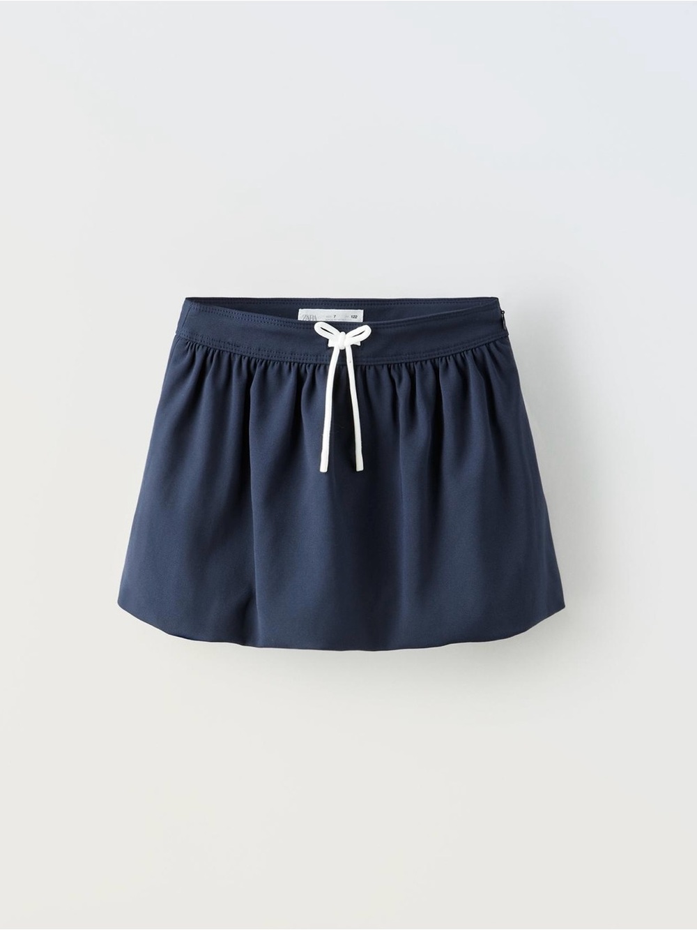 Brand New w Tags! ZARA Girls Navy Blue Balloon Skirt with Drawstring Size 9 Year